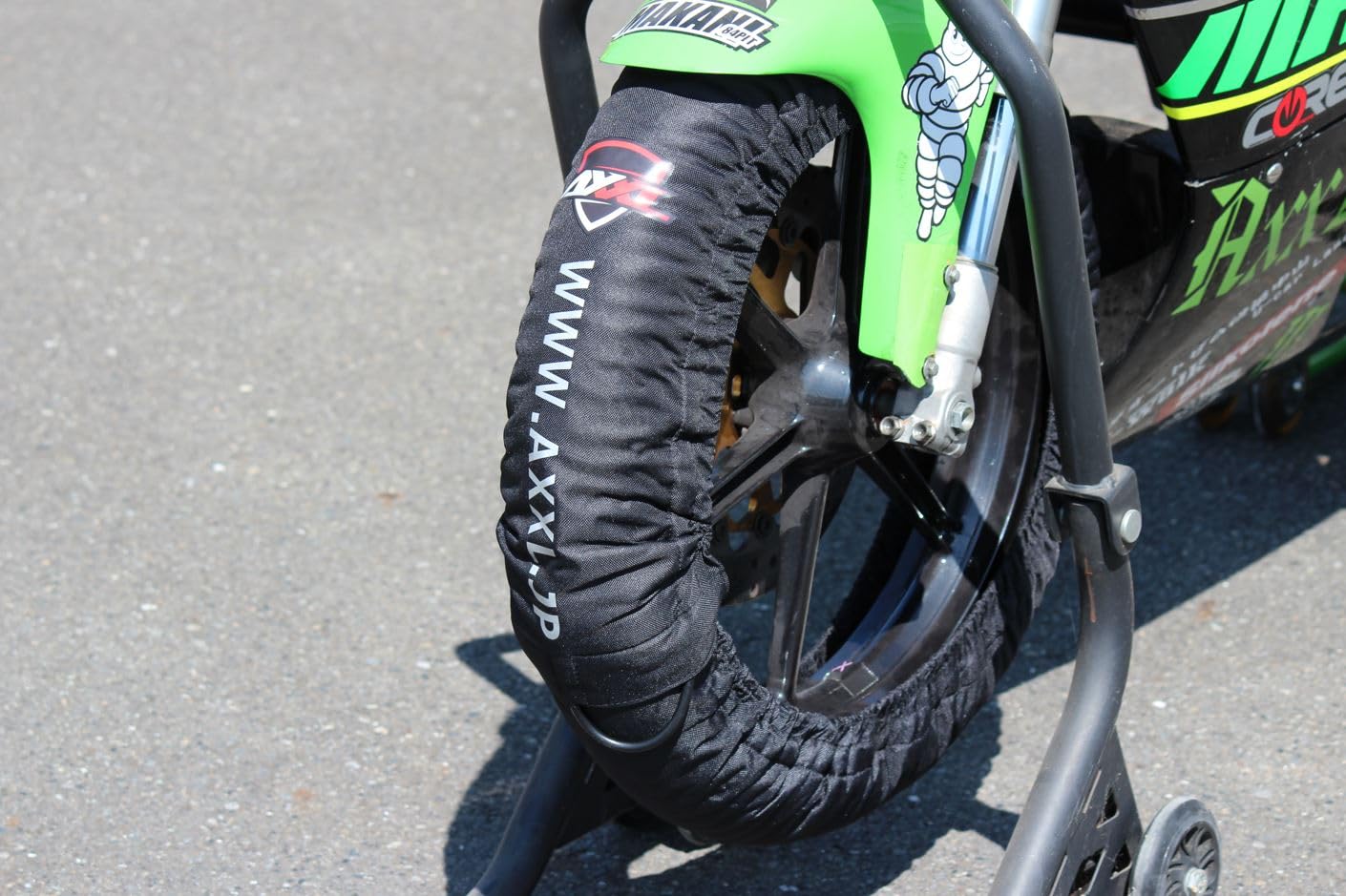 Amazon.co.jp: AXXL 17インチ (50cc～125cc) タイヤウォーマー ブルー